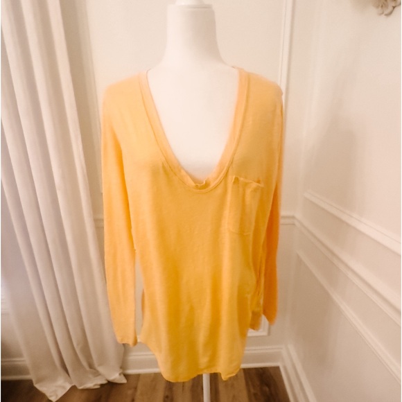 We The Free Tops - Brand New Free People Oversized Vneck Long Sleeve Tshirt